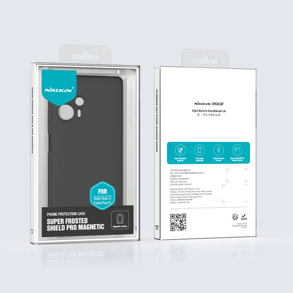 Чехол-крышка NILLKIN для Xiaomi Redmi Note 12 Turbo, Xiaomi Poco F5 (серия Frosted shield Pro Magnetic case)